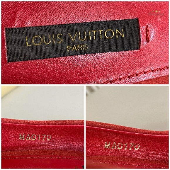 Authentic Louis Vuitton Red Suede Leather Peep Toe Pumps Shoes Sandals Size 39/9 - Picture 7 of 15